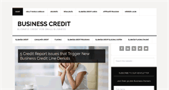Desktop Screenshot of businesscreditblogger.com